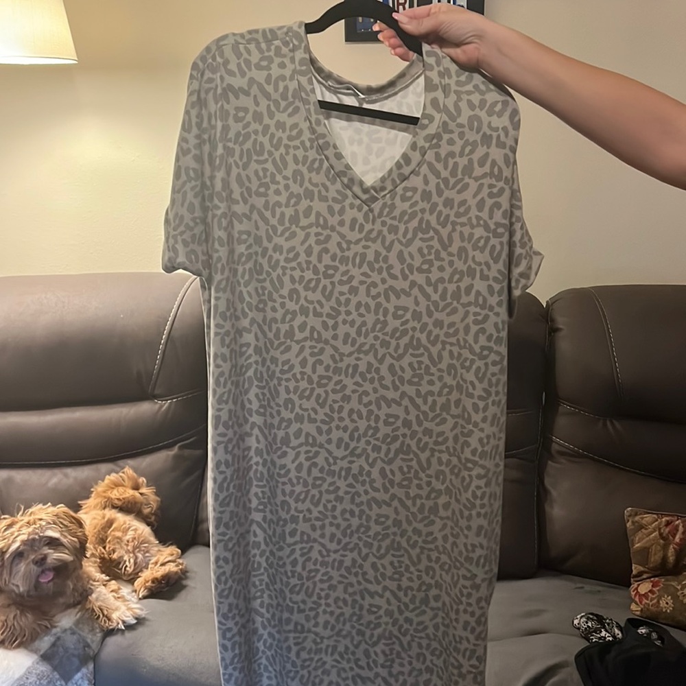 Leopard maxi dress size 2X